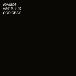 #0A0805 - Cod Gray Color Image